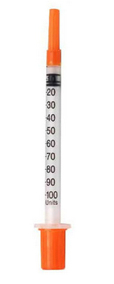 سرنگ انسولین یکپارچه 1سی سی حلما